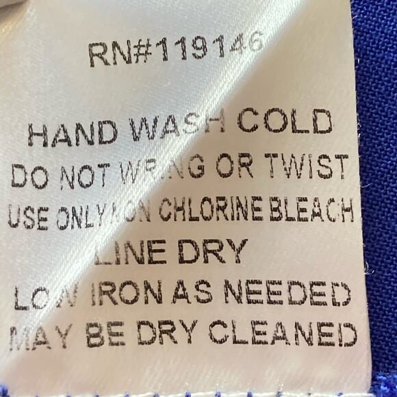 JODIFL Cobalt Blue Boho Top Multicolor Floral Embroidery & Pompom Trim Sz Medium - Picture 9 of 9